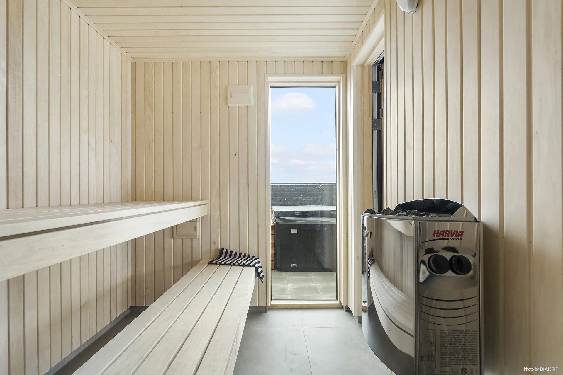 Udendørs sauna ved sommerhuset i Marielyst